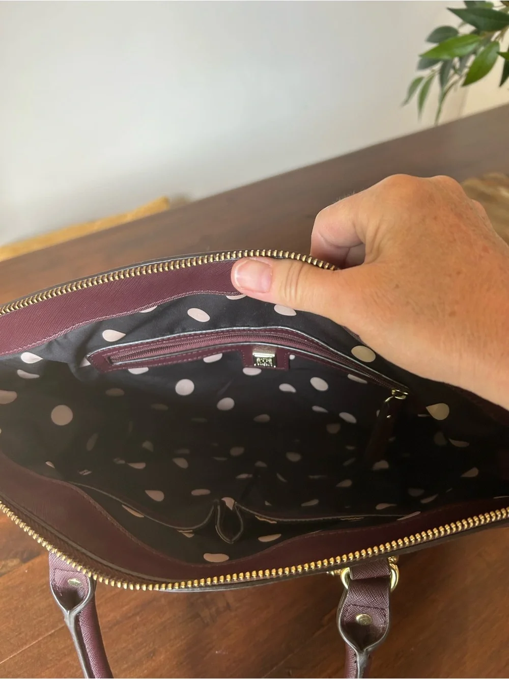 Brand New Anne Klein New Recruits Dome Satchel – Burgundy / Wine